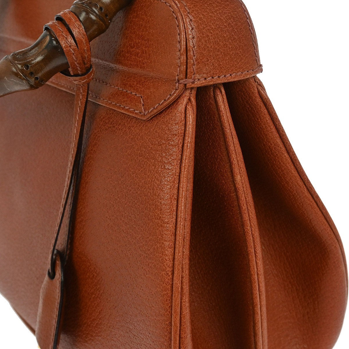 Gucci Lady Lock Bamboo Top Handle Bag Leather