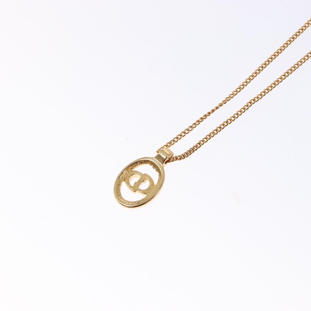 Christian Dior CD Pendant Necklace Gold-plated