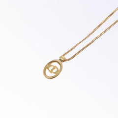 Christian Dior CD Pendant Necklace Gold-plated