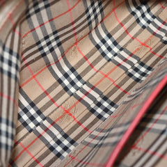 Burberry Logo Zip Around Pouch Leather