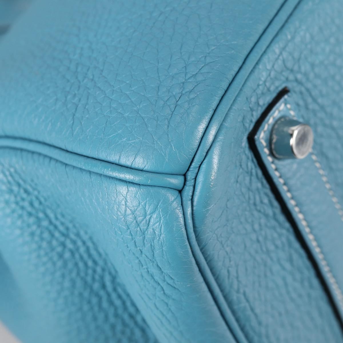 Hermes Birkin Handbag Blue Togo with Palladium Hardware