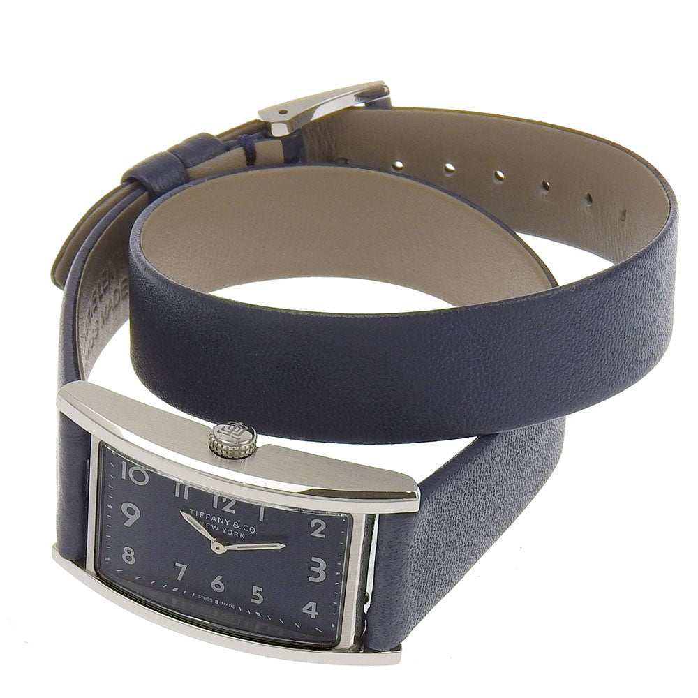 Tiffany & Co. East West 2-Hand Quartz Watch Stainless Steel and Leather