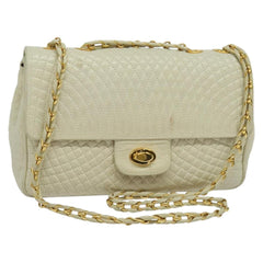 Bally Vintage Chain Shoulder Bag Quilted Leather