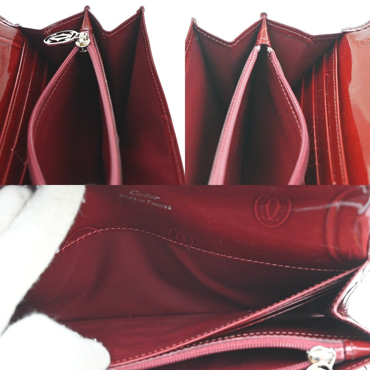 Cartier Happy Birthday Long Wallet Patent leather