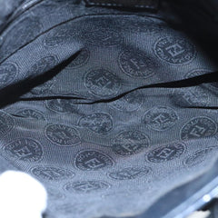 Fendi FF Logo Stamp Zip Pouch Printed Leather