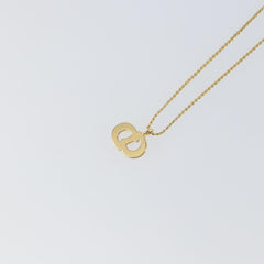 Christian Dior CD Pendant Necklace Metal and Crystals