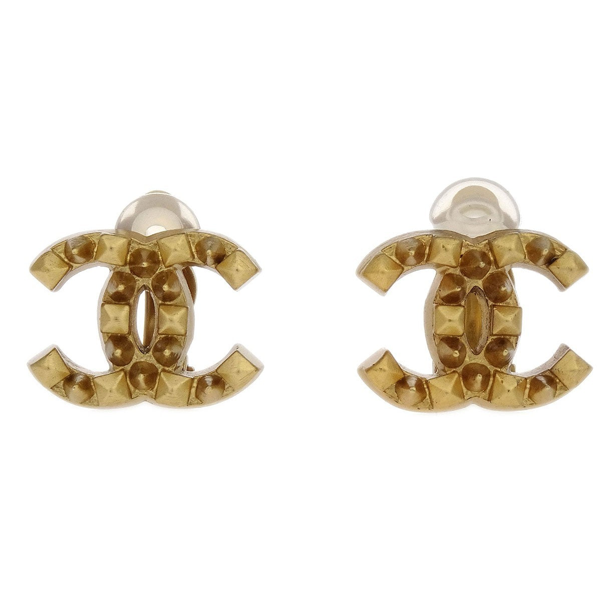 Chanel Vintage CC Clip-On Earrings Metal