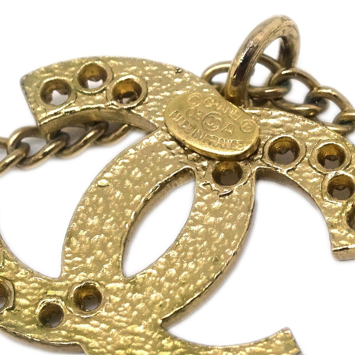 Chanel CC Pendant Necklace Metal