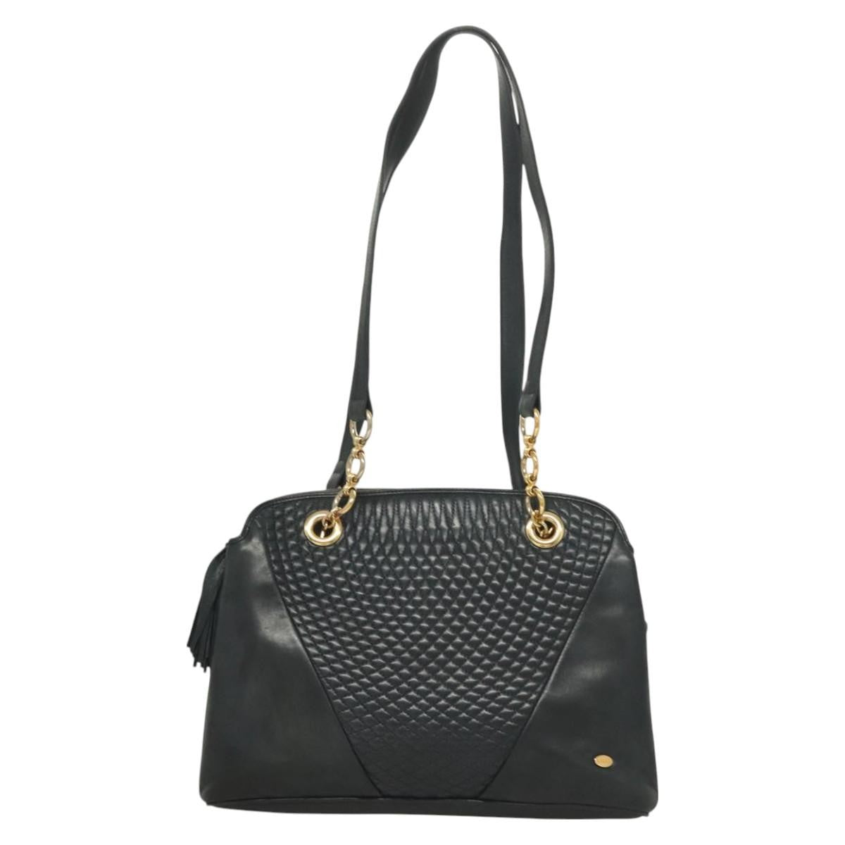 Bally Vintage Chain Shoulder Bag Quilted Leather