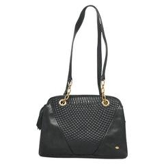 Bally Vintage Chain Shoulder Bag Quilted Leather