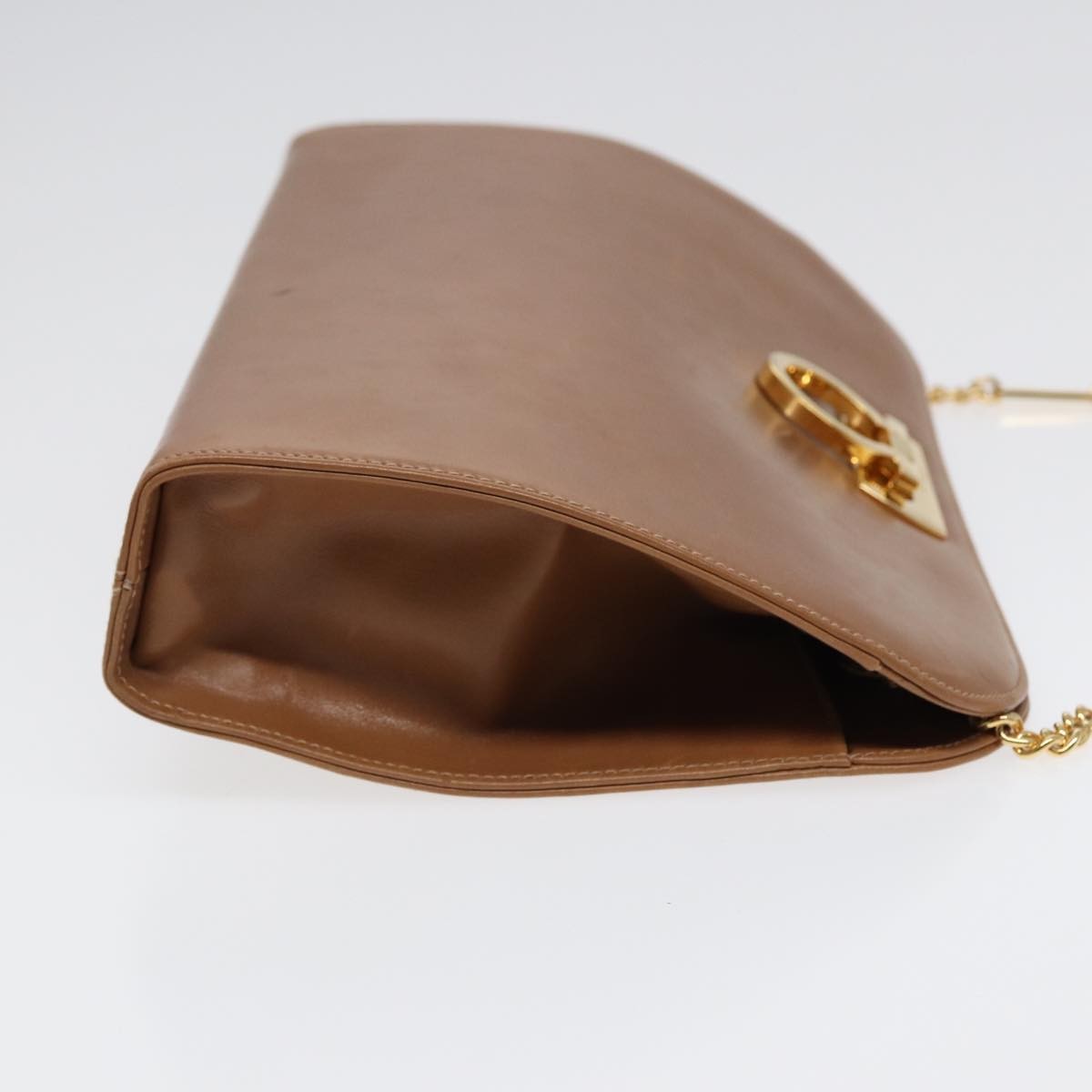 Salvatore Ferragamo Vintage Gancini Chain Shoulder Bag Leather