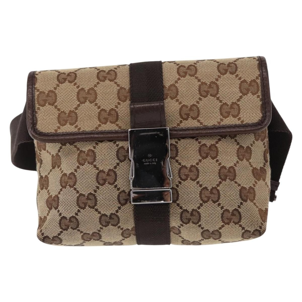 Gucci Buckle Belt Bag GG Canvas