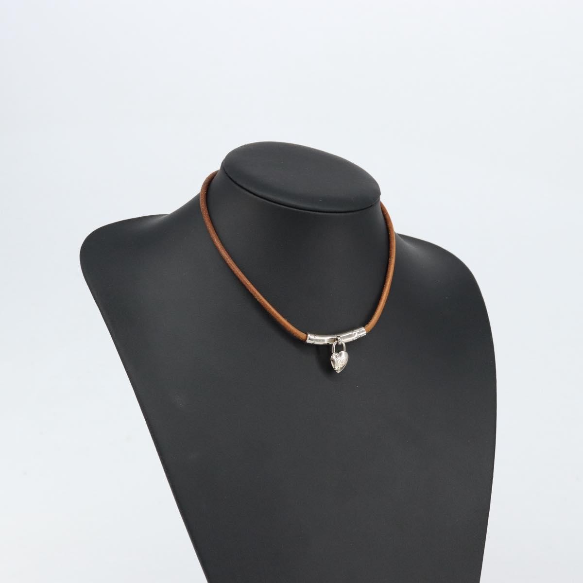 Hermes Annee Mediterranee Cadena Charm Necklace Metal and Leather
