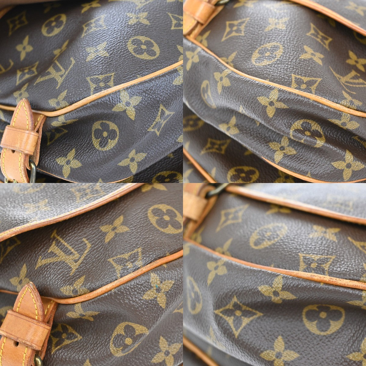 Louis Vuitton Saumur Handbag Monogram Canvas