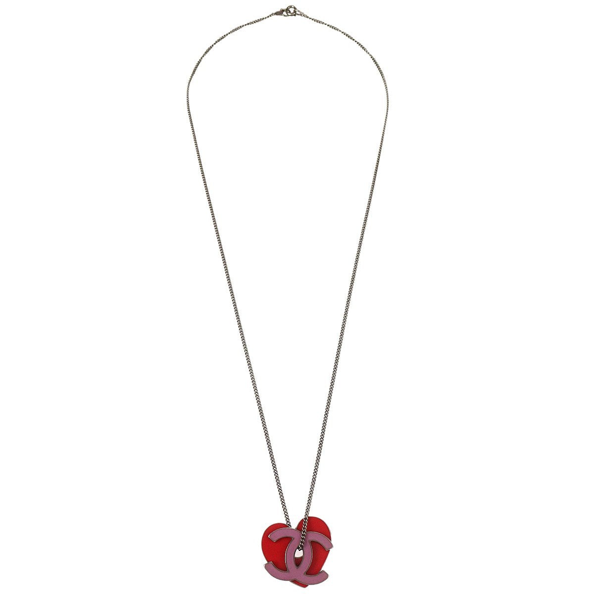 Chanel CC Heart Pendant Metal