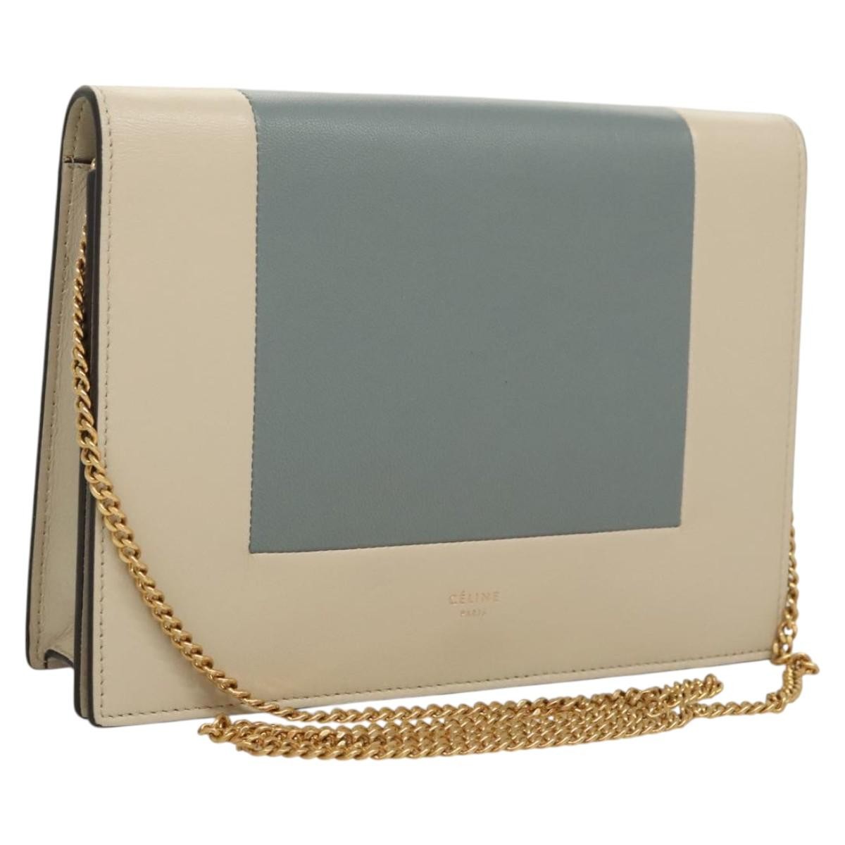 Celine Chain Shoulder Bag Leather