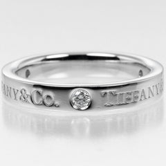 Tiffany & Co. Flat Ring Platinum / 3P Diamond