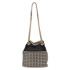 Chanel Chain Bucket Bag Mesh and Leather