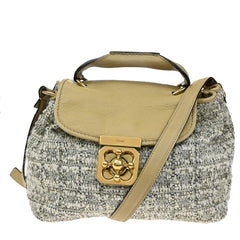 Chloe Elsie Shoulder Bag Tweed Leather