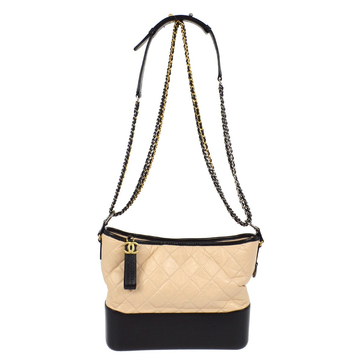 Chanel Bicolor Gabrielle Hobo Quilted Aged Calfskin