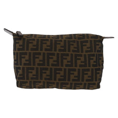Fendi Logo Zucca Clutch PVC Leather