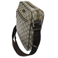 Gucci Front Zip Messenger GG Coated Canvas