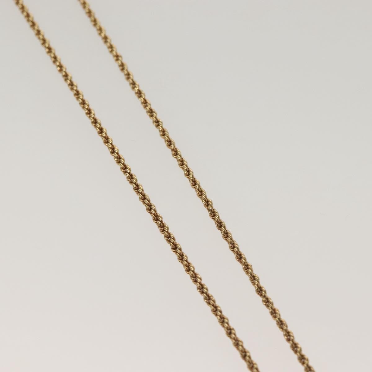 Christian Dior Vintage Logo Round Pendant Necklace Metal