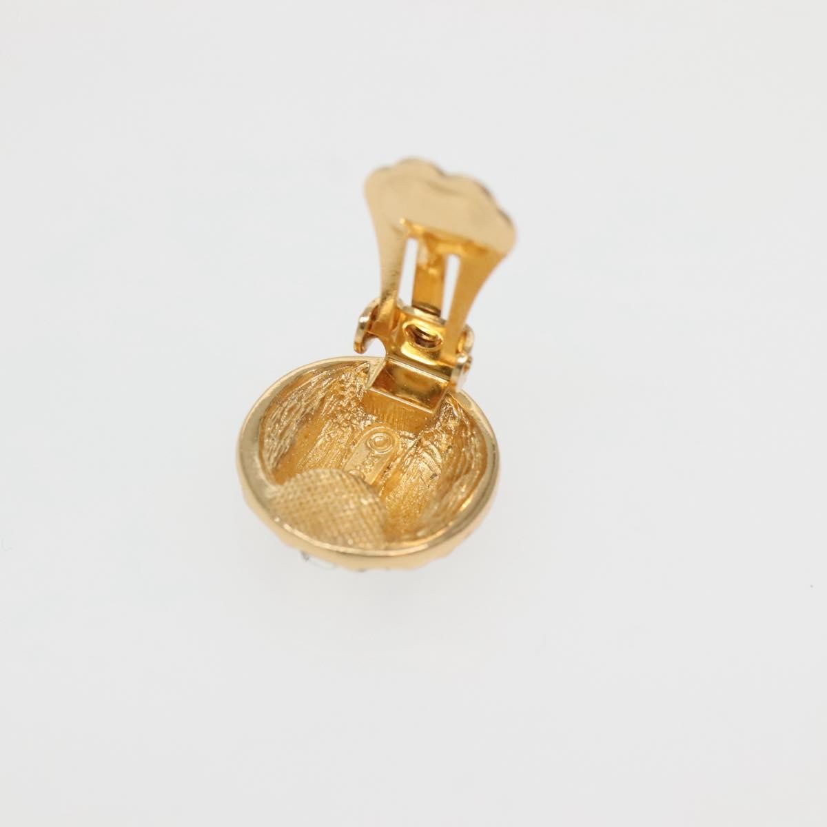 Christian Dior Vintage Round Clip-On Earrings Metal