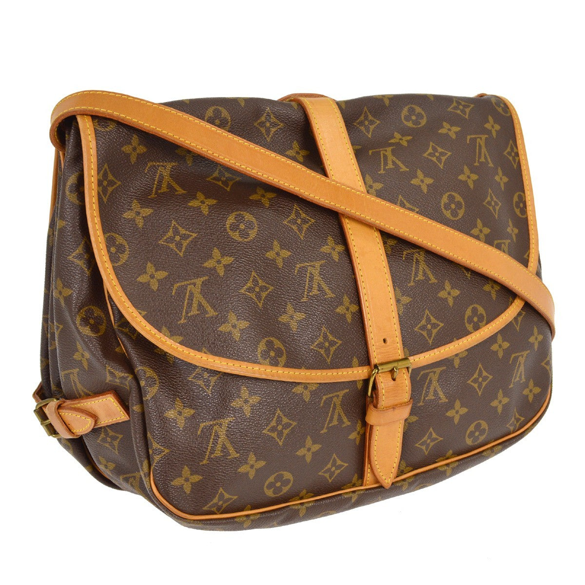 Louis Vuitton Saumur Handbag Monogram Canvas