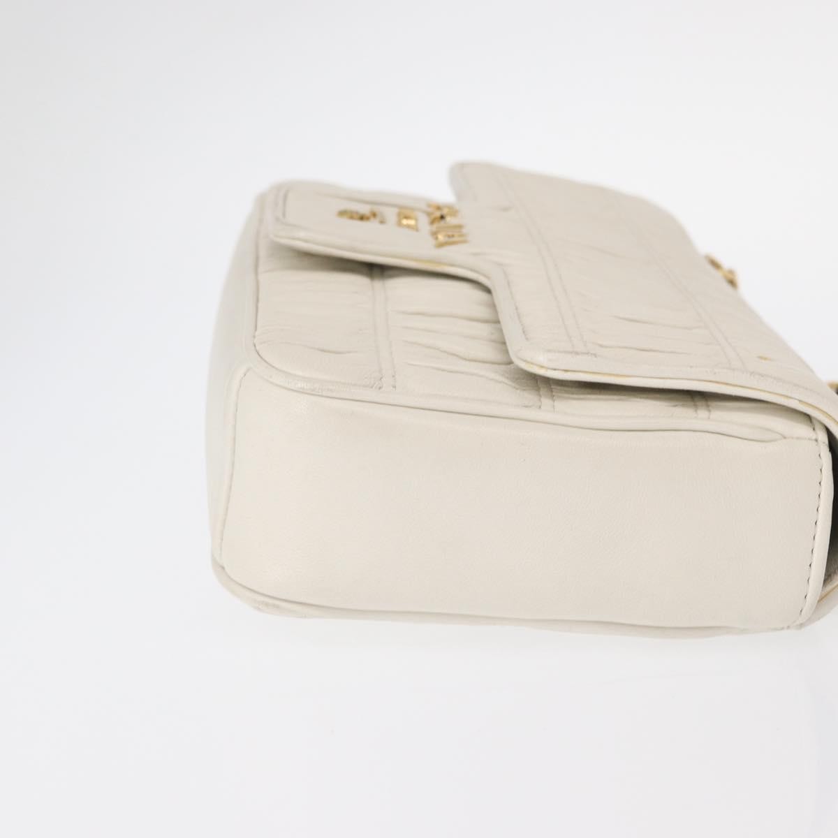 Prada Chain Flap Shoulder Bag Nappa Gaufre