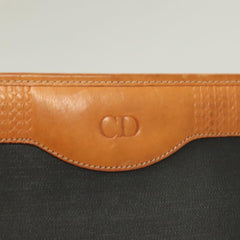 Christian Dior Vintage Zip Pochette Canvas and leather