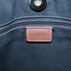 Burberry Top Handle Tote Haymarket Coated Canvas