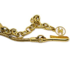 Chanel Vintage CC Ball Pendant Necklace Metal and Enamel