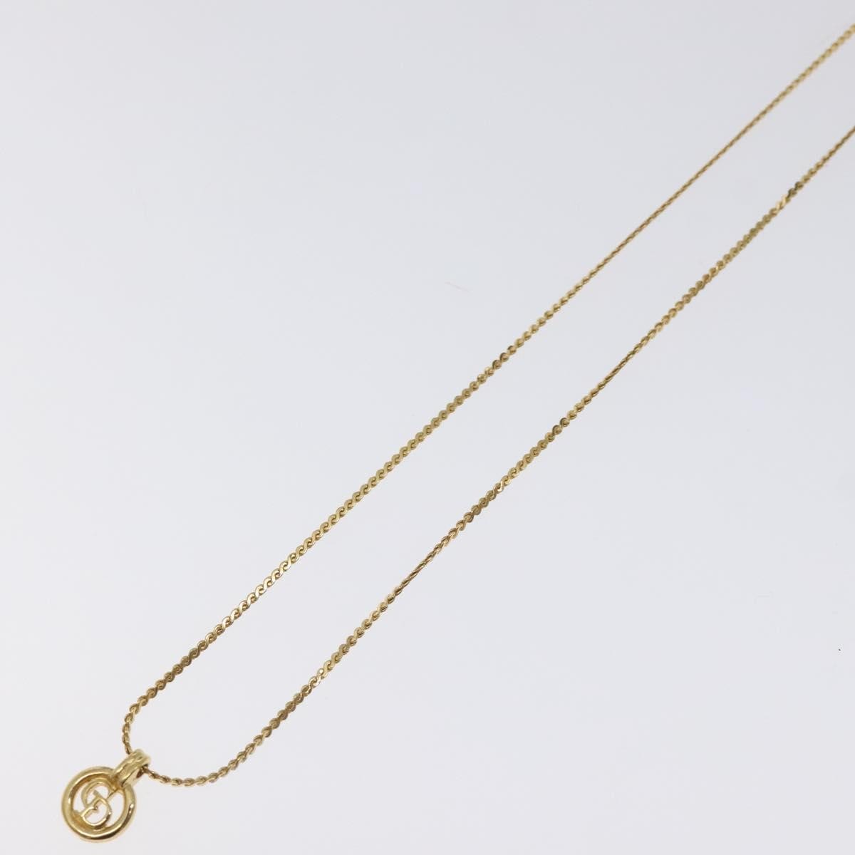 Christian Dior CD Pendant Necklace Gold-plated