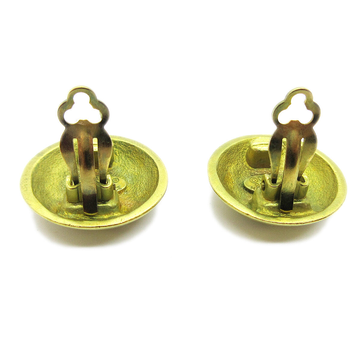 Chanel CC Button Clip-On Earrings Metal
