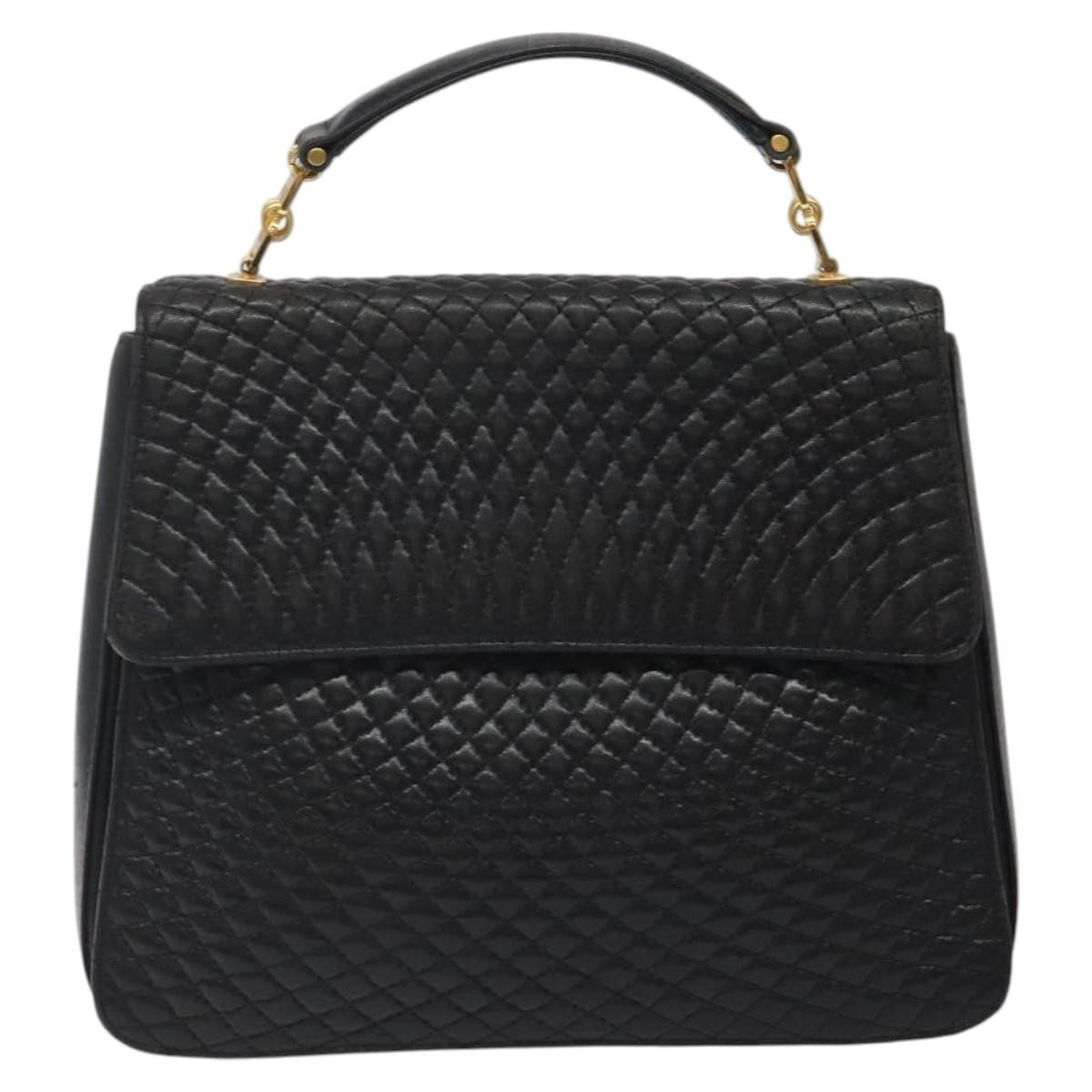 Bally Vintage Flap Handbag Quilted Leather