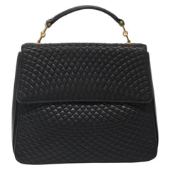 Bally Vintage Flap Handbag Quilted Leather