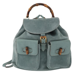 Gucci Vintage Bamboo Backpack Suede