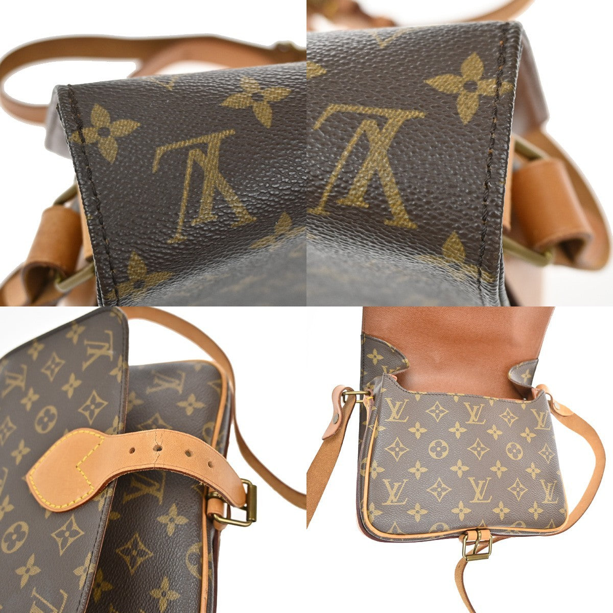 Louis Vuitton Cartouchiere Handbag Monogram Canvas