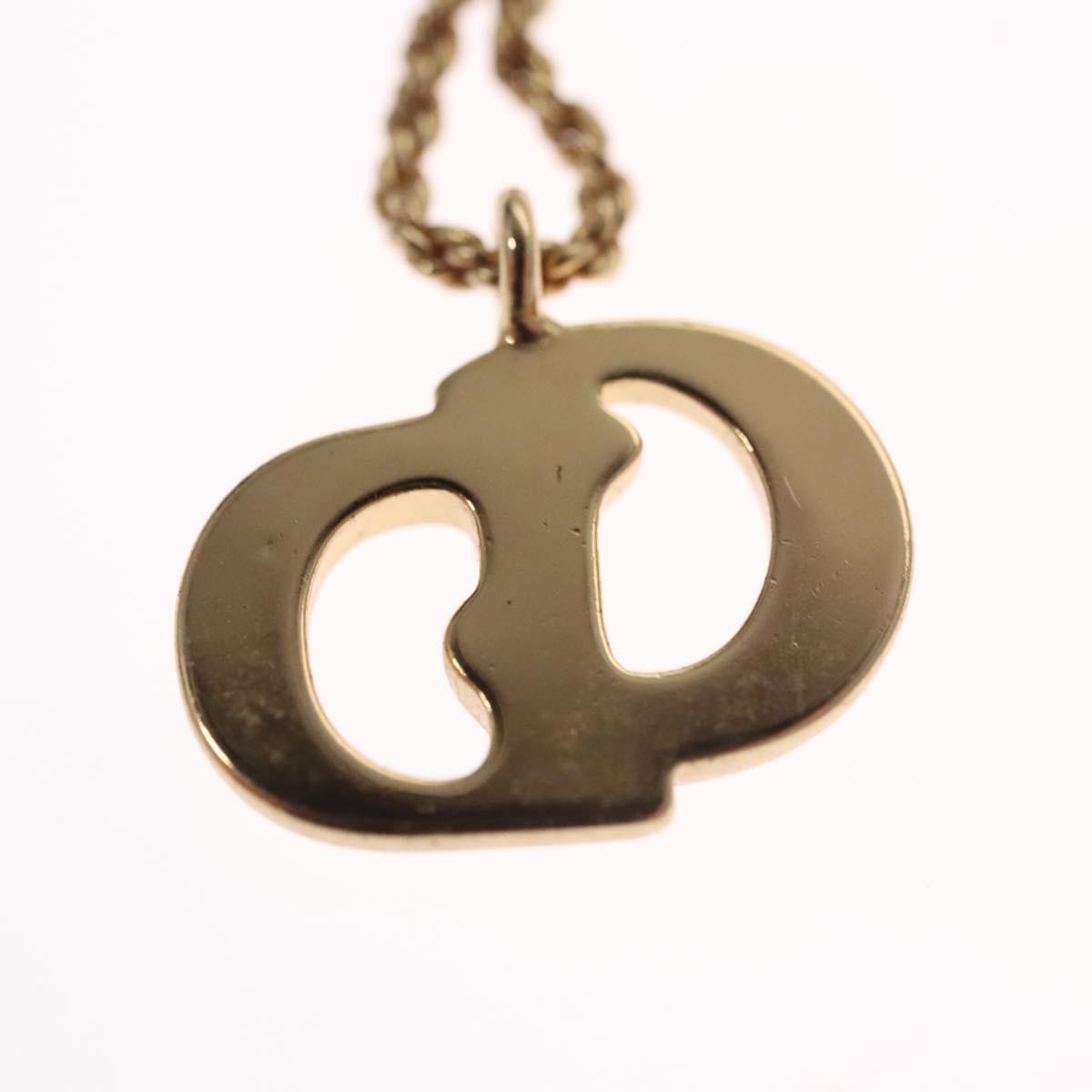 Christian Dior CD Pendant Necklace Metal