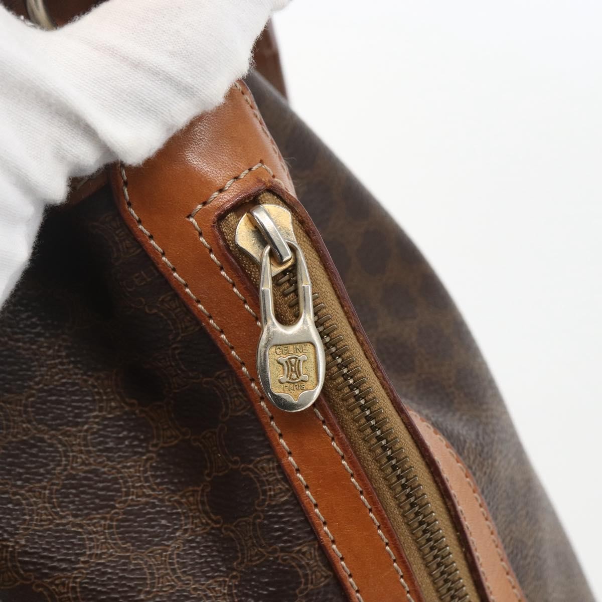 Celine Vintage Shoulder Bag Canvas