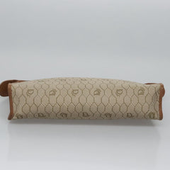 Christian Dior Vintage Honeycomb Zip Pouch Coated Canvas