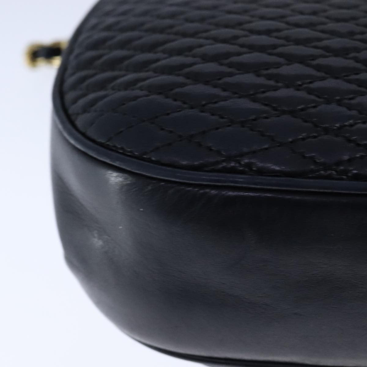 Bally Vintage Chain Shoulder Bag Quilted Leather