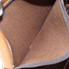 Christian Dior Vintage Honeycomb Flap Crossbody Bag Canvas and Leather