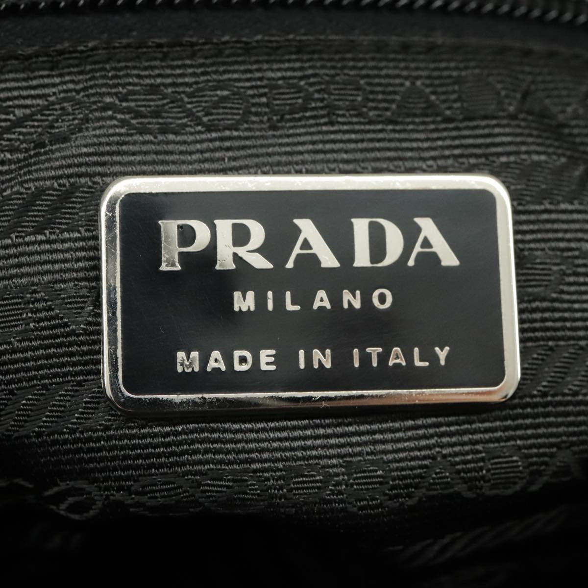 Prada Chain Shoulder Bag Quilted Tessuto