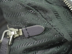 Prada Buckle Dome Satchel Tessuto