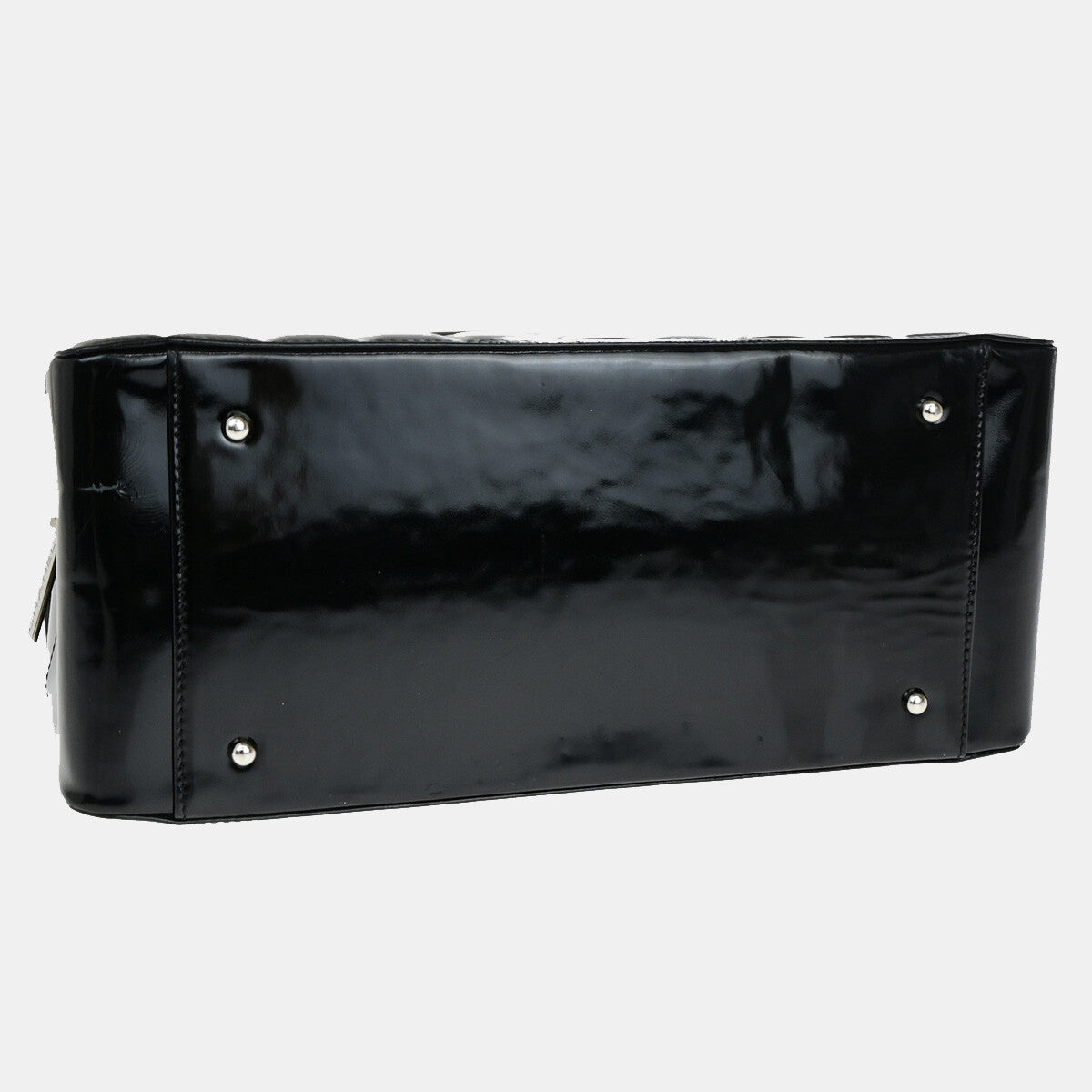 Chanel Chocolate Bar CC Zip Tote Quilted Patent