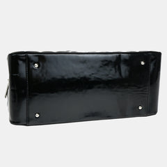 Chanel Chocolate Bar CC Zip Tote Quilted Patent