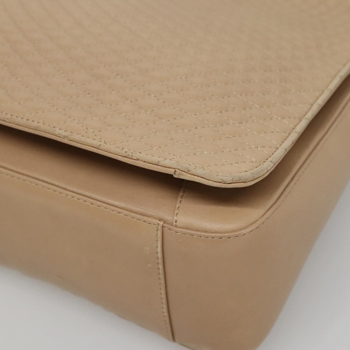 Bally Vintage Chain Shoulder Bag Quilted Leather