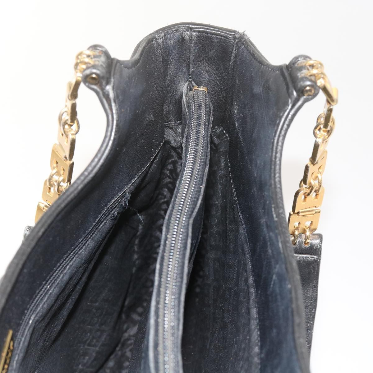 Bally Vintage Chain Shoulder Bag Quilted Leather